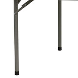 Flash Furniture Kathryn 5-Foot Round Granite White Plastic Folding Table, Commercial Grade Round Table for 8 Guests Flash Furniture