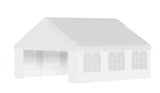 20x20ft Party Tent Heavy Duty Wedding Tent Outdoor Canopy Event Shelters Galvanized Canopy Commercial Tent with Removable Sidewall Windows for Outdoor Events Wedding Birthday Hipicute