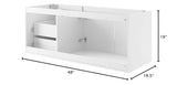 Modway Vitality 48" Double or Single Sink Compatible (Not Included) Bathroom Vanity Cabinet, 48 Inch, White Modway