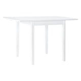 Linon White 30" Square 30" X 48" Fully Extended Torino Drop Leaf Table Linon
