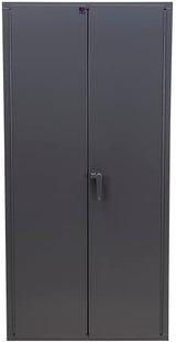 Jamco Extra Heavy Duty Steel Storage Cabinet with Solid Lockable Doors, 14-Gauge All-Welded Metal Cabinet, 4 Adjustable Shelves, 7,200 lbs Capacity, 24" D x 36" W x 74" H, Gray Jamco