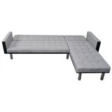 vidaXL Sofa Lounge Suite Day Bed Chaise Reclining Futon Couch L-Shape 2 Colors vidaXL