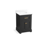 KOHLER K-29259-BD1-DWG Charlemont 24" Bathroom Vanity Cabinet with Sink and Quartz Top, Dark Warm Grey KOHLER