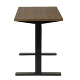 OS Home and Office Furniture 47.25" Wood Adjustable Height Desk in Danish Walnut American Furniture Classics