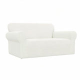 Easy-Going Stretch Oversized Loveseat Slipcover 1-Piece Sofa Cover Furniture Protector Couch Soft with Elastic Bottom for Kids Polyester Spandex Jacquard Fabric Small Checks Cream Easy-Going