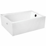 Aqua Eden VTAP6032R22 60-Inch Acrylic 3-Wall Alcove Tub with Right Hand Drain Hole, Glossy White Kingston Brass