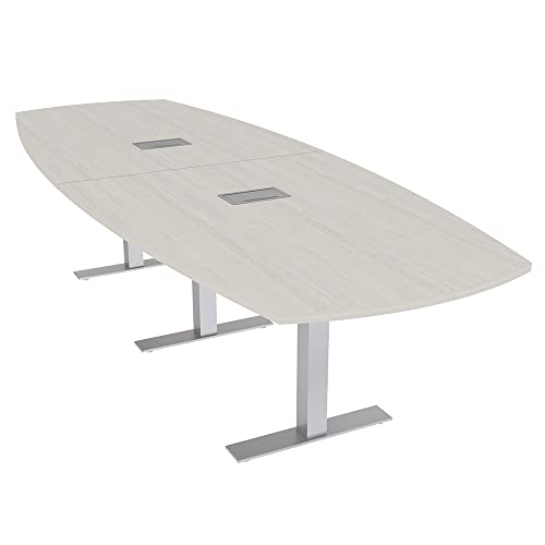 SKUTCHI DESIGNS INC. 12' Modular Arc Boat Conference Table with Data and Electric | Harmony Series | 12 Person Table | Lakeland Salt SKUTCHI DESIGNS INC.