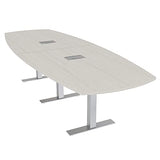 SKUTCHI DESIGNS INC. 12' Modular Arc Boat Conference Table with Data and Electric | Harmony Series | 12 Person Table | Lakeland Salt SKUTCHI DESIGNS INC.