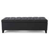 Christopher Knight Home Ottilie Fabric Storage Ottoman, Dark Grey Dimensions: 17.50”D x 51.00”W x 17.00”H Christopher Knight Home