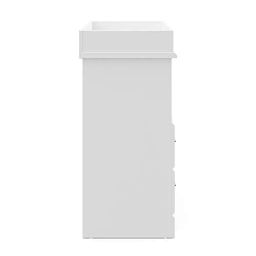 Storkcraft Brookside 2 Drawer Changing Table Dresser (White) – GREENGUARD Gold Certified, Easy-to-Match Chest of Drawers and Cubbies for Nursery and Kids Bedroom, Includes Changing Table Topper Storkcraft