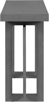 Merax 60 in Gray Console Table, Entryway Wood Minimalism Industrial Style Sofa Side Display for Entry Way, Hallway, Couch, Living Room, Foyer Merax