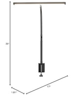 Airlonv LED Desk Lamp for Office Home, Eye-Caring Desk Light with Stepless Dimming Adjustable Flexible Gooseneck, 10W USB Adapter Desk Lamp with Clamp for Reading, Study, College Dorm Room Essentials Airlonv