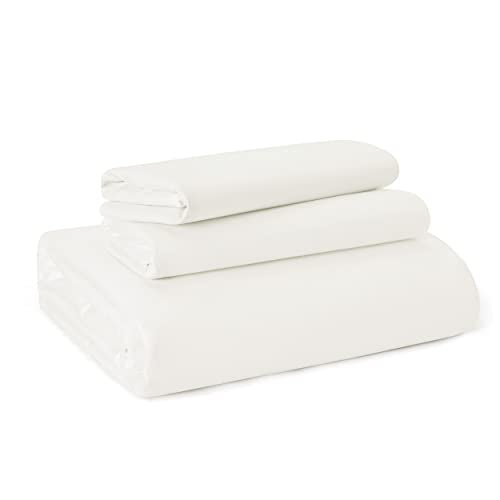 Bedsure Duvet Cover Queen Size - Soft Double Brushed Bedding Set for Kids & Adults, Zipper Closure, 3 Pieces, Includes 1 Duvet Cover (90"x90") & 2 Pillow Shams, NO Comforter, Cream White Bedsure