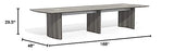 Safco Products Medina Table, 14', Gray Steel Safco