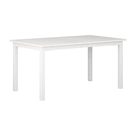 Miramar Contemporary White Washed Wood Rectangular Outdoor Dining Table CorLiving