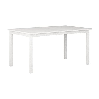 Miramar Contemporary White Washed Wood Rectangular Outdoor Dining Table