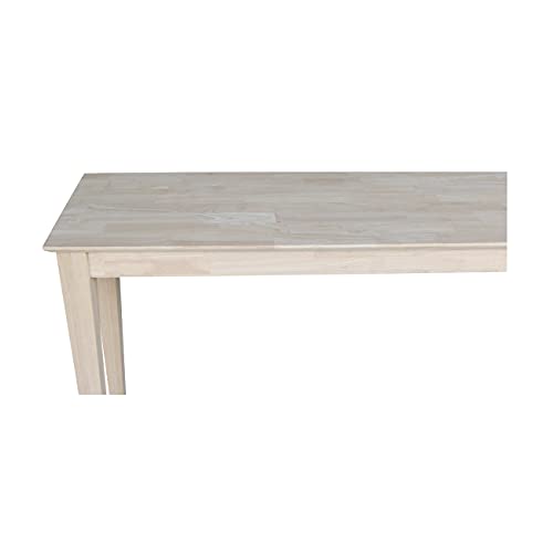 International Concepts Shaker Console Table, 72-Inch Long, Solid Parawood, Unfinished IC INTERNATIONAL CONCEPTS