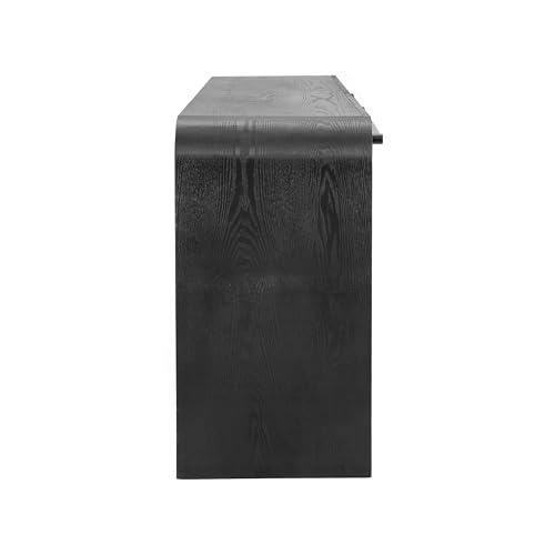 Christopher Knight Home Rulor Modern Console Table with Drawers, Wooden Narrow Console Table with Storage, Minimalist Narrow Entryway Table for Hallway, Behind The Couch, Living Room, Black Christopher Knight Home