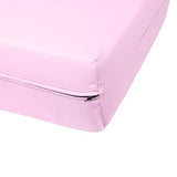 MoNiBloom Queen Size Futon Cover, Armless Stretch Futon Slipcover Armless Sofa Cover Furniture Protector, Durable & Washable Zippered Futon Couch Cover for Adults Kids and Pets, LightPink MoNiBloom