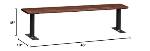 Salsbury Industries Wood Locker Benches, 48-Inch, Dark Finish Salsbury Industries