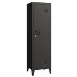 MIOCASA Metal Locker Storage Cabinet with 3 Shelves Industrial Lockable 1 Door File Cabinet for School, Home, Office, Garages MIOCASA