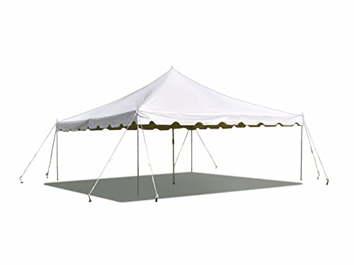 Party Tents Direct 15'x15' Weekender Standard Canopy Pole Tent - Easy Up Canopy Tent with 50 Person Capacity - Outdoor Canopies for Parties, Weddings, & Events (White) Party Tents Direct