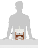 NutriChef Glass Whiskey Decanter with Glasses - 37oz Barrel Whiskey Carafe Alcohol Decanter Set, Decanter w/Spigot, Stopper & Base, for Brandy Wine Cognac Rum Gin Scotch Bourbon NutriChef