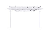 New England Arbors Freemont 12' x 12' Attached Vinyl Pergola Vita