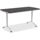 Iceberg ARC 5-Foot Rectangular Conference Table, Office Furniture, Fixed Height, 30” x 60”, Graphite Top, Silver Legs Iceberg