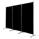 JVVMNJLK Indoor Room Divider, Portable Office Divider, Room Divider Wall Screen 3 Panel, Folding Partition Privacy Screen Walls Dividers for Room Separator 102" W x 71.3" H,Black JVVMNJLK