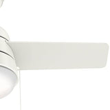 Hunter Fan Company 59301 Aker Indoor with LED Light, Pull Chain Control, 36 Inch, White Hunter