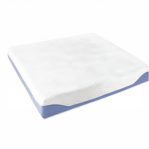 Mellow 8 Inch Cooling Gel-Infused Memory Foam Bed Mattress, Medium Firm Sleep and Breathable Fabric Cover, Full, Mattress in A Box, Blue Mellow