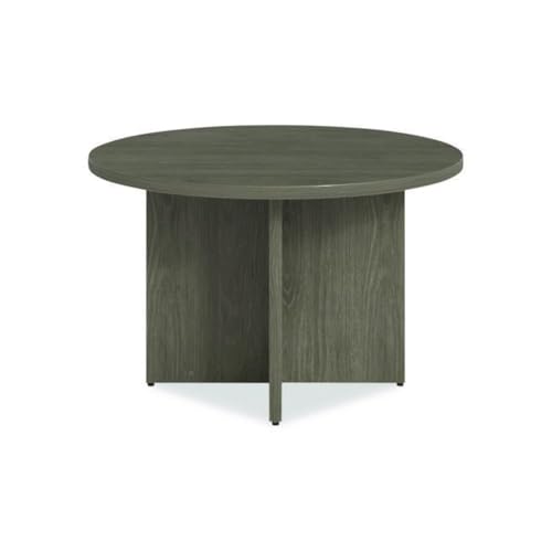 Alera Seville Round Conference Table, Round, 48" Diameter, Walnut Alera