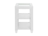 Martin Svensson Home Cordero Glass Top Wood White Side Shelf Storage Chairside End Table Martin Svensson Home