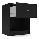 Pemberly Row 3PC Engineered Wood Dresser and Nightstands Bedroom Set in Black Pemberly Row