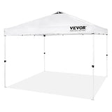 VEVOR Pop Up Canopy Tent, 10 x 10 ft, 250 D PU Silver Coated Tarp, with Portable Roller Bag and 4 Sandbags, Waterproof and Sun Shelter Gazebo for Outdoor Party, Camping, Commercial Events, White VEVOR