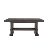 Steve Silver Furniture Napa 9pc Dining Table Set, 72"-90"-108" Dining Table w/ 2-18" Leaves, 8 Upholstered Side Dining Chairs, Farmhouse Design, Dining Room, 72" L x 42" W x 30.5" H, Brown Steve Silver