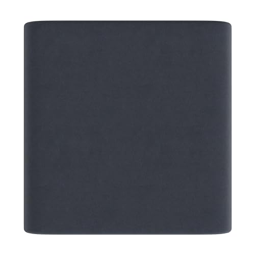 HomePop Modern Arch Velvet Ottoman Home Décor|Ottoman for Living Room & Bedroom - Steel Blue Velvet HomePop