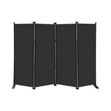 MAYOLIAH 4 Panel Room Divider Screen 6Ft Tall Foldable Privacy Dividers Indoor Wall Partition Room Separator Black MAYOLIAH