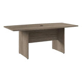 Pemberly Row 72W Boat Shaped Conference Table in Hickory - Engineered Wood Pemberly Row