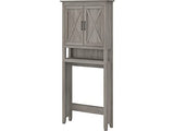 Bush Furniture Key West Over The Toilet Storage Cabinet in Driftwood Gray Bush Business Furniture
