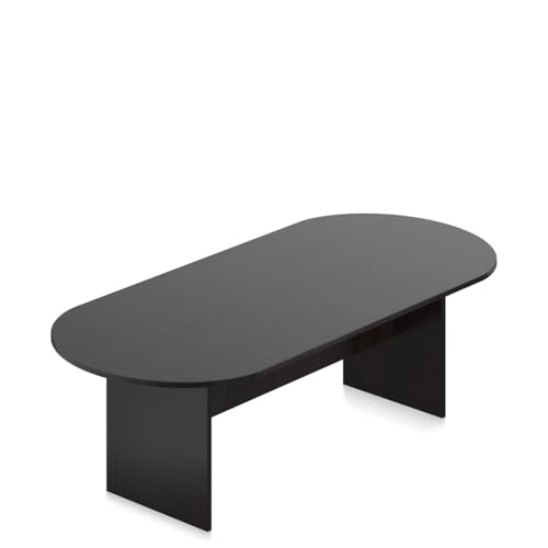 NBF 8 ft Conference Tables with Eight Seats - Laminate Conference Room Tables - Durable Office Meeting Table - Racetrack Training Tables for Brainstorming Collaboration Sessions (44"D x 95"W x 29.5"H, nbf signature series
