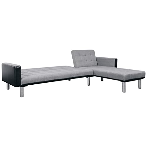 vidaXL Sofa Lounge Suite Day Bed Chaise Reclining Futon Couch L-Shape 2 Colors vidaXL