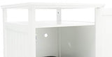 TRIXIE Furniture Style Litter Box Enclosure with Shelf, Indoor Pet Home, White TRIXIE
