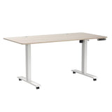 farexon Electric Standing Desk 55 x 24In with Charging Station, Adjustable Height Desk with Mouse Pad, 2 USB Ports & 3 Power Outlets, 4 Caster, 4 Preset Heights, 27''-46'' Lifting Range farexon