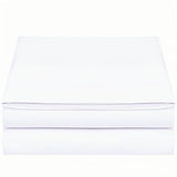 Twin Size Flat Sheet Only, Soft 300 Thread Count 100% Cotton Flat Sheets, Cool & Breathable Bed Sheets, Top Sheet, Flat Sheet Only, Single Flat Sheets Only (Twin, White) HMACOLOR BEDDING
