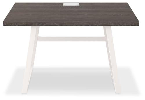 Signature Design by Ashley Dorrinson Modern Farmhouse 47" Home Office Writing Desk, Gray & White - WoodArtSupply