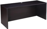Boss Office Products Holland Executive U-Shape Desk with File Storage Pedestal and Hutch, 66", Mocha Boss Office Products