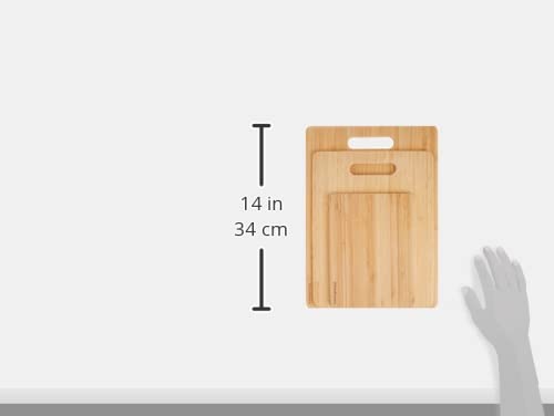 Bamboo Cutting Boards for Kitchen [Set of 3] Wood Cutting Board for Chopping Meat, Vegetables, Fruits, Cheese, Knife Friendly Serving Tray with - WoodArtSupply