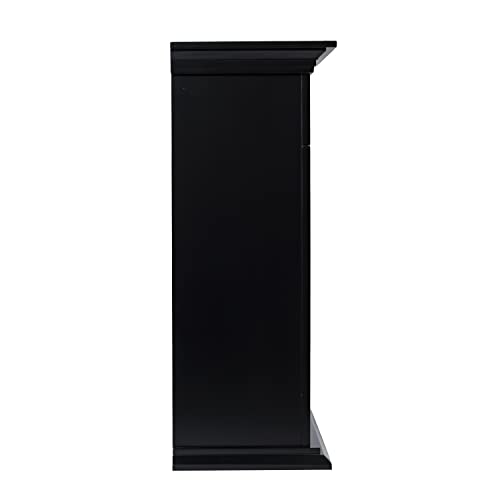 SEI Furniture Torlington Marble Tiled Electric Fireplace - Black SEI Furniture